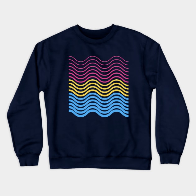 Pansexual Wave Crewneck Sweatshirt by queerenough